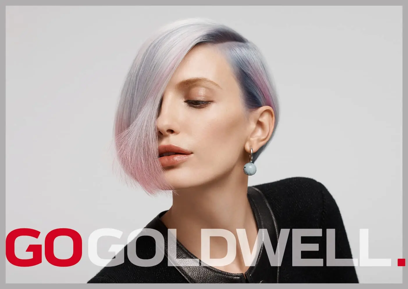 Photos of Goldwell models and hair products