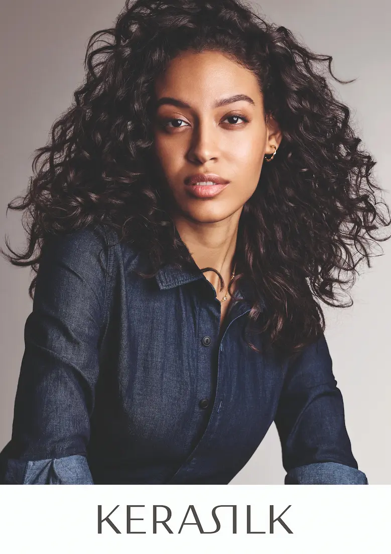 Photos of Goldwell models and hair products